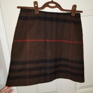 Wool Burberry short skirt